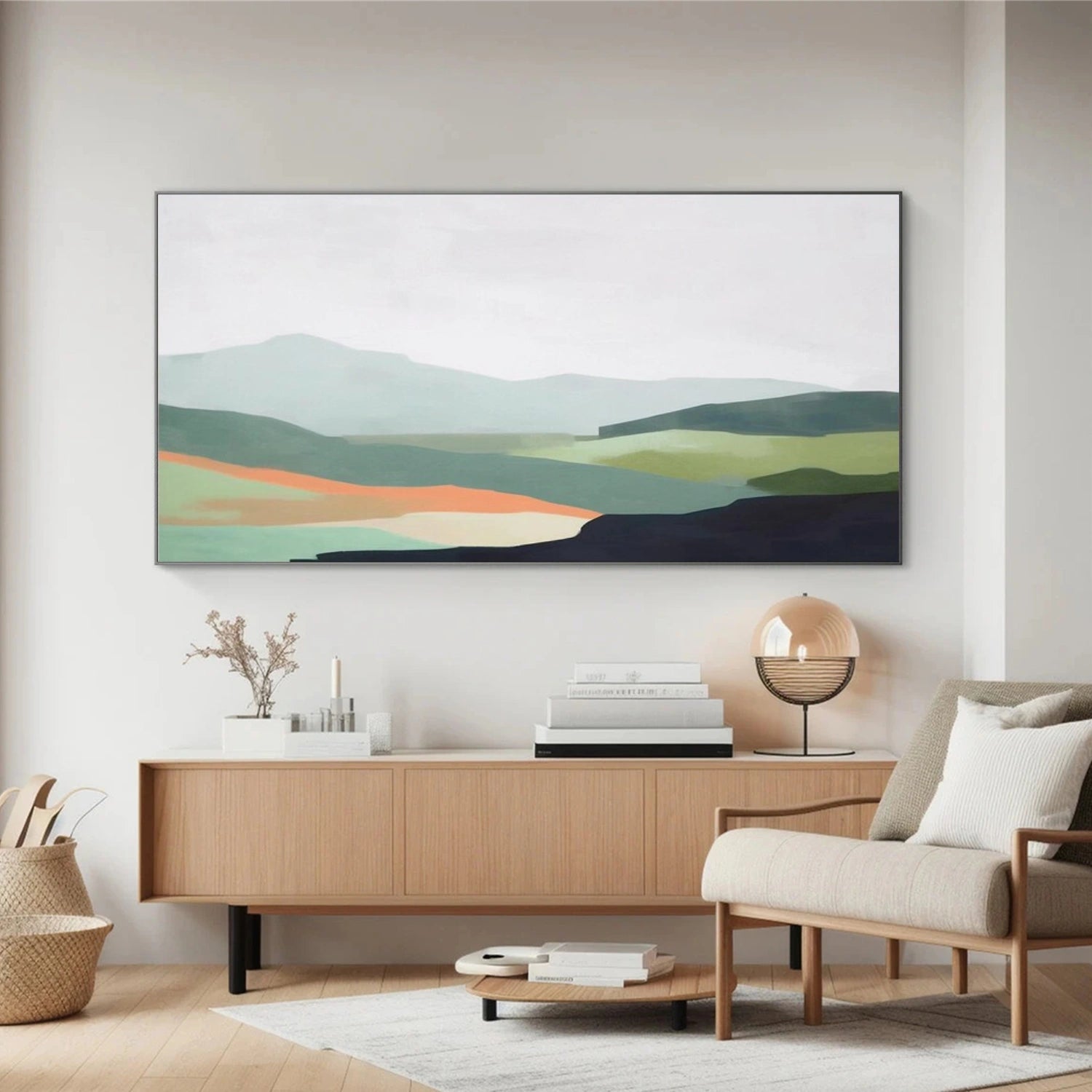 Abstract Mountain Canvas Art #BT064