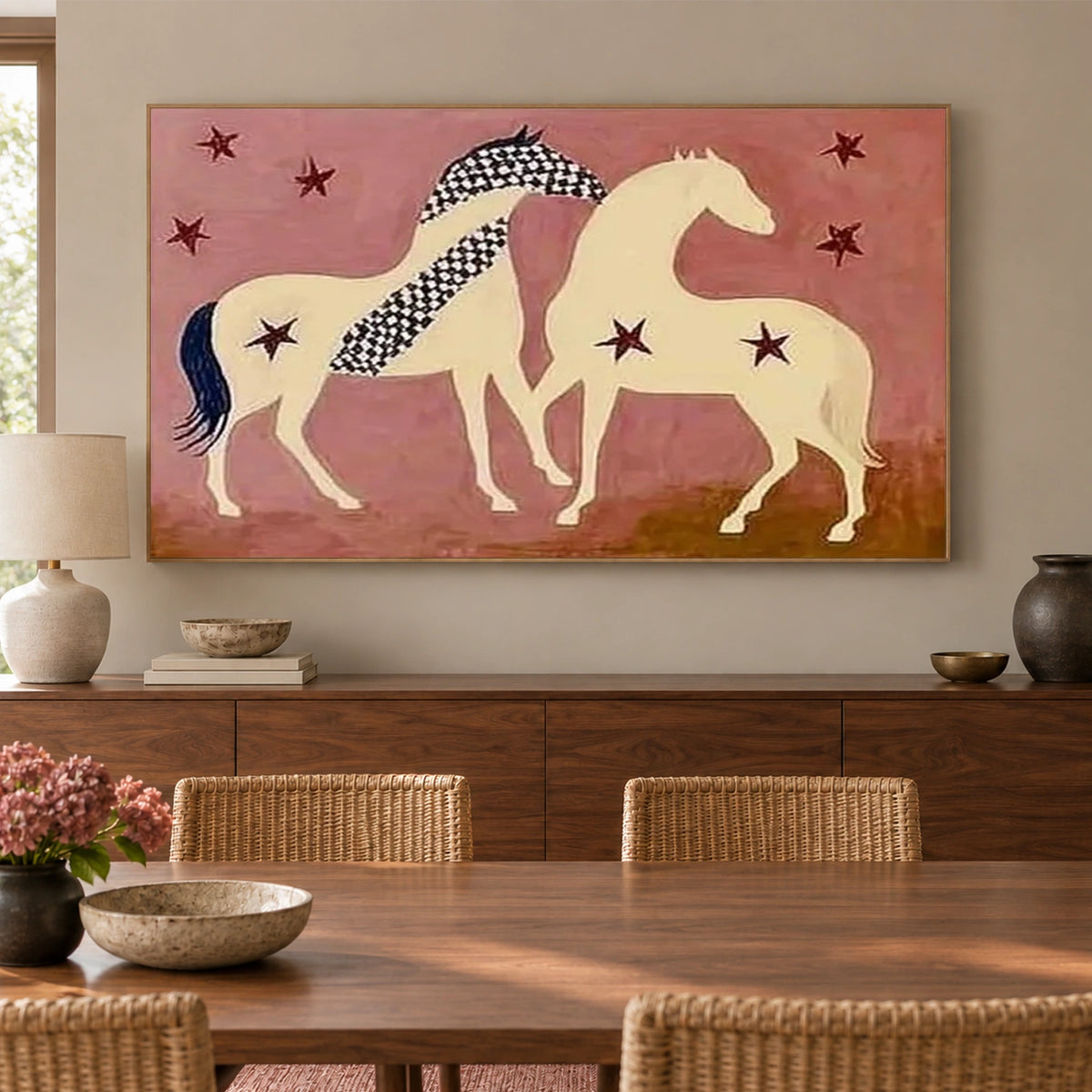 Abstract Animal Horse Canvas Art #DW168