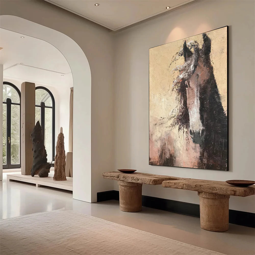 Abstract Animal Horse Canvas Art #DW053