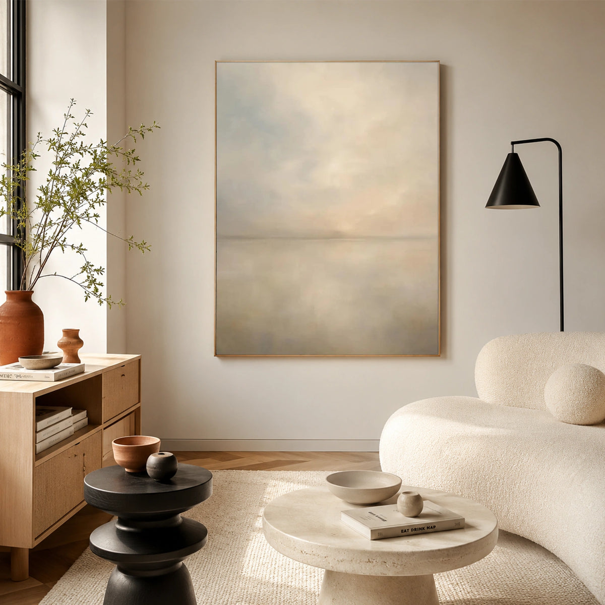 Abstract Ocean And Sky Canvas Art #OC230