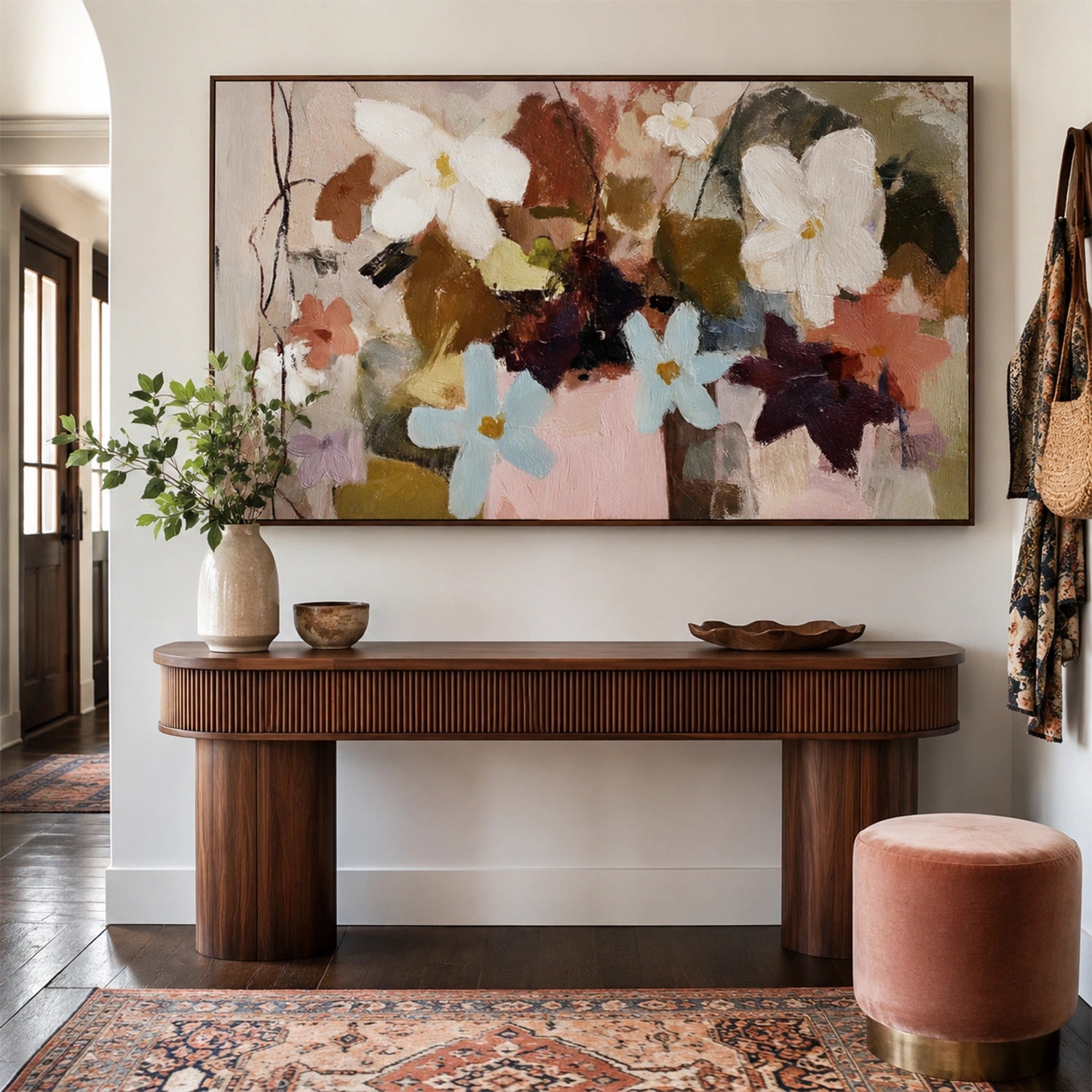 Abstract Flower Canvas Art #MF211