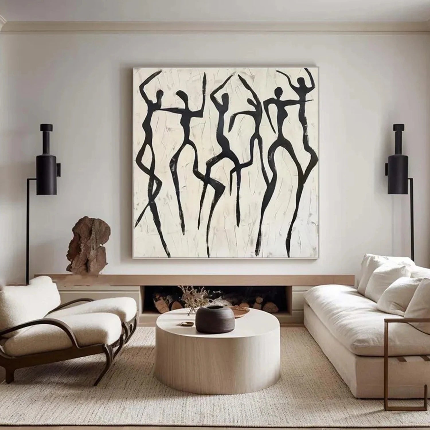 Black and White Abstract Wall Art #VA157