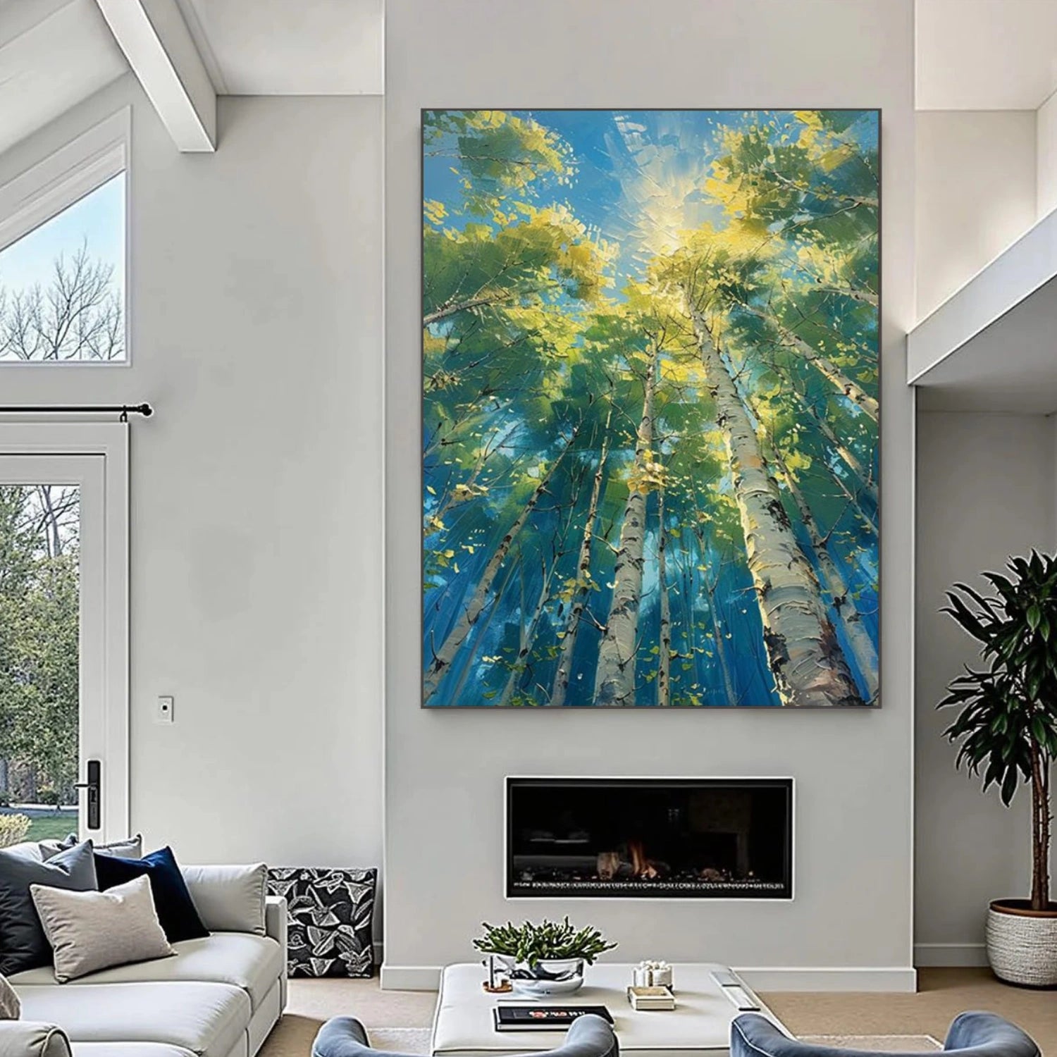 Abstract Flower And Tree Canvas Art #MF173