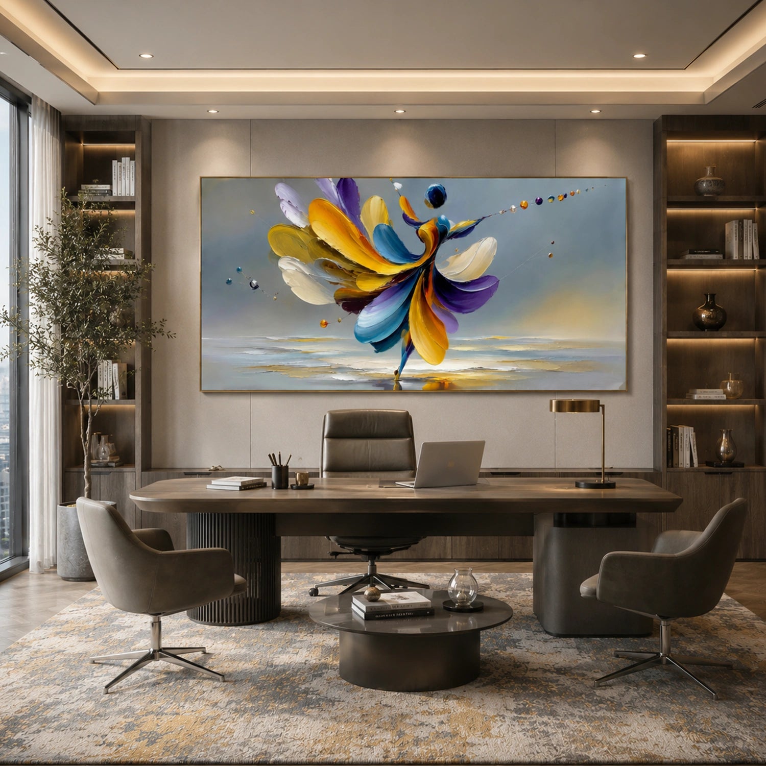 Abstract Portrait Textured Wall Art #LA082