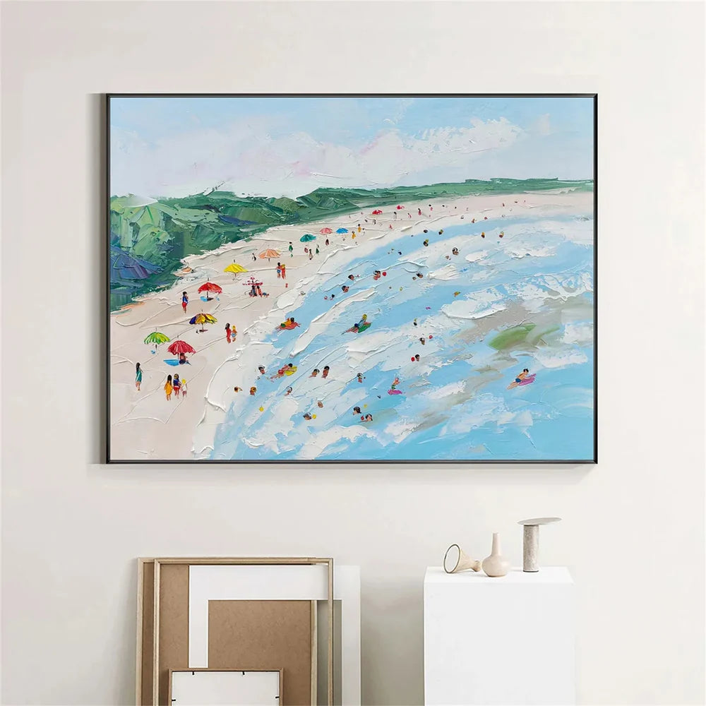 Swimming Sport Textured Canvas Painting #PB029