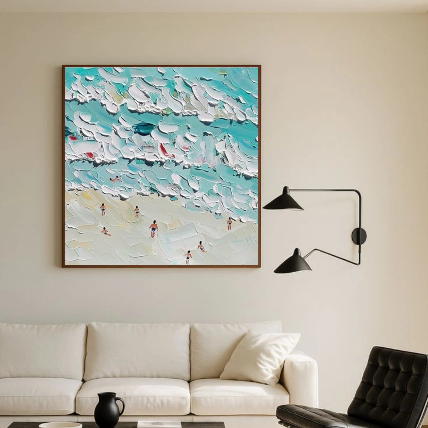 Swimming Sport Textured Canvas Painting #PB084