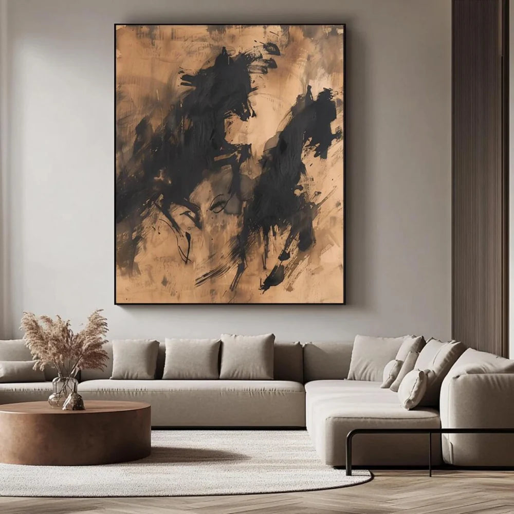 Abstract Animal Horse Canvas Art #DW049