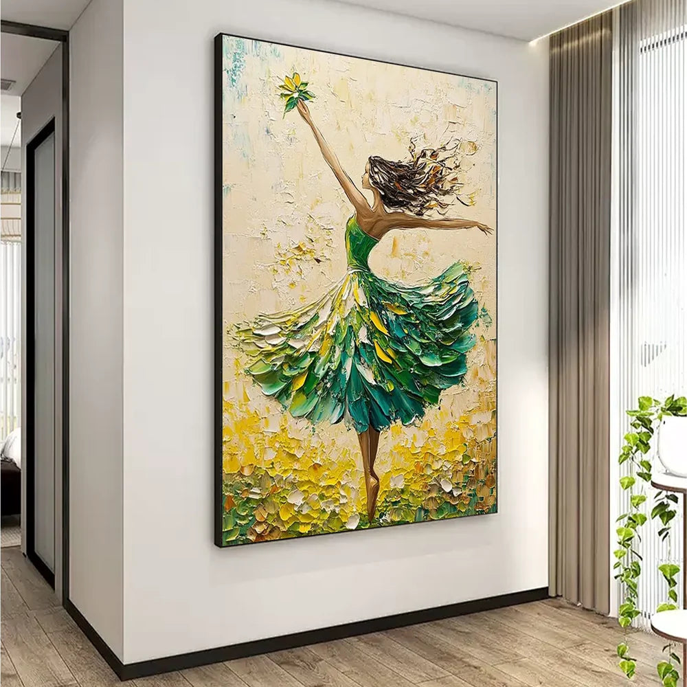 Colorful Abstract Portrait Textured Wall Art # LA020