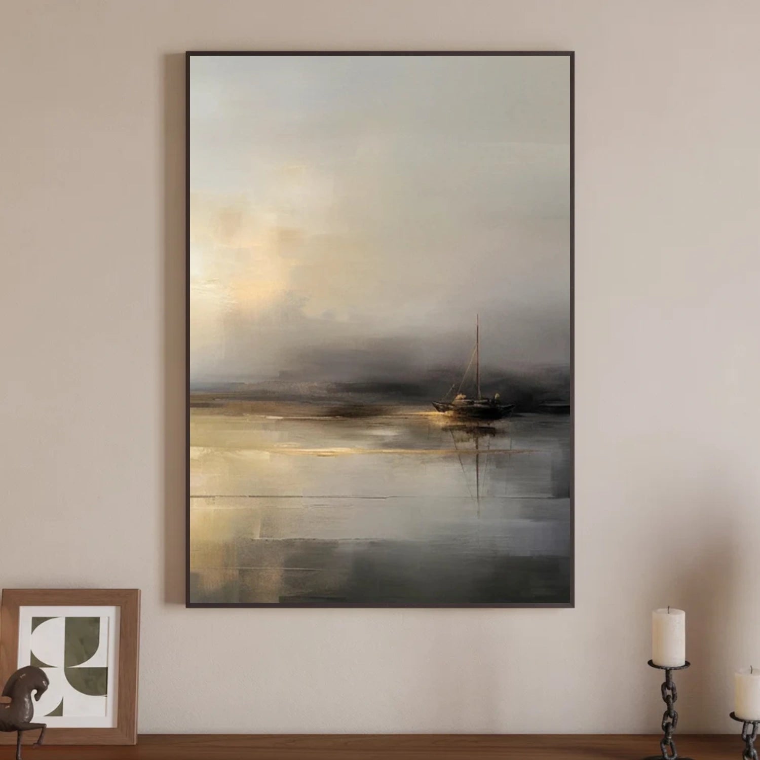 Abstract Ocean And Sky Canvas Art #OC080