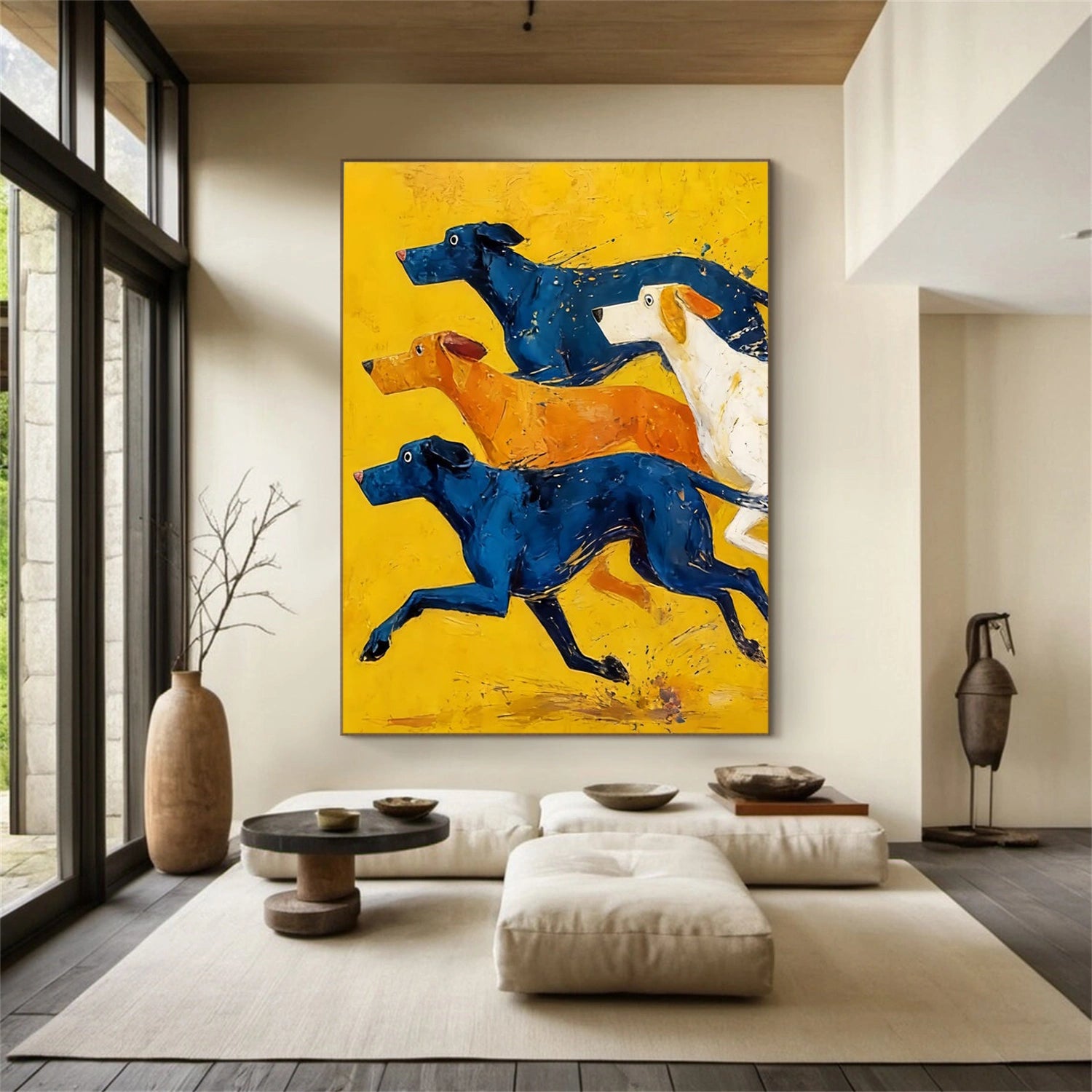 Abstract Animal Dog Canvas Art #DW139