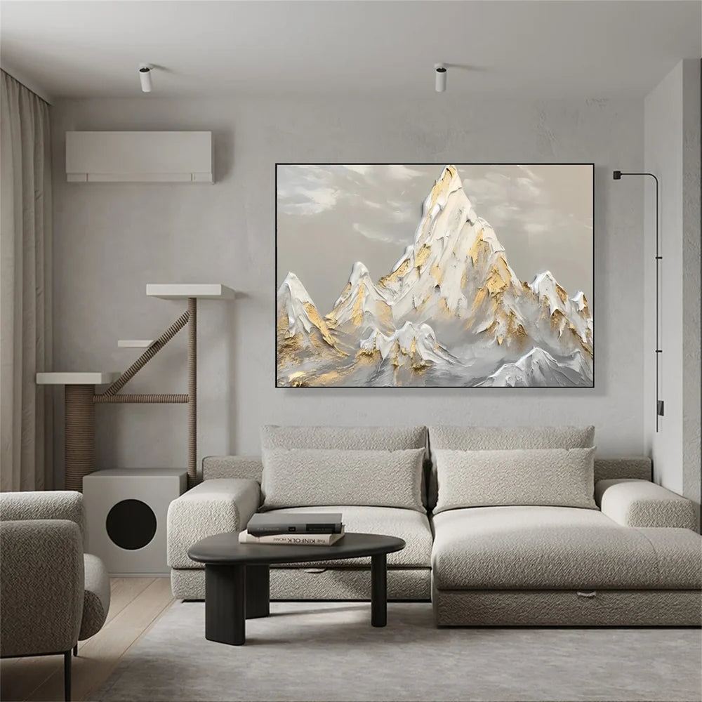 Abstract Mountain Textured Canvas Art #BT037