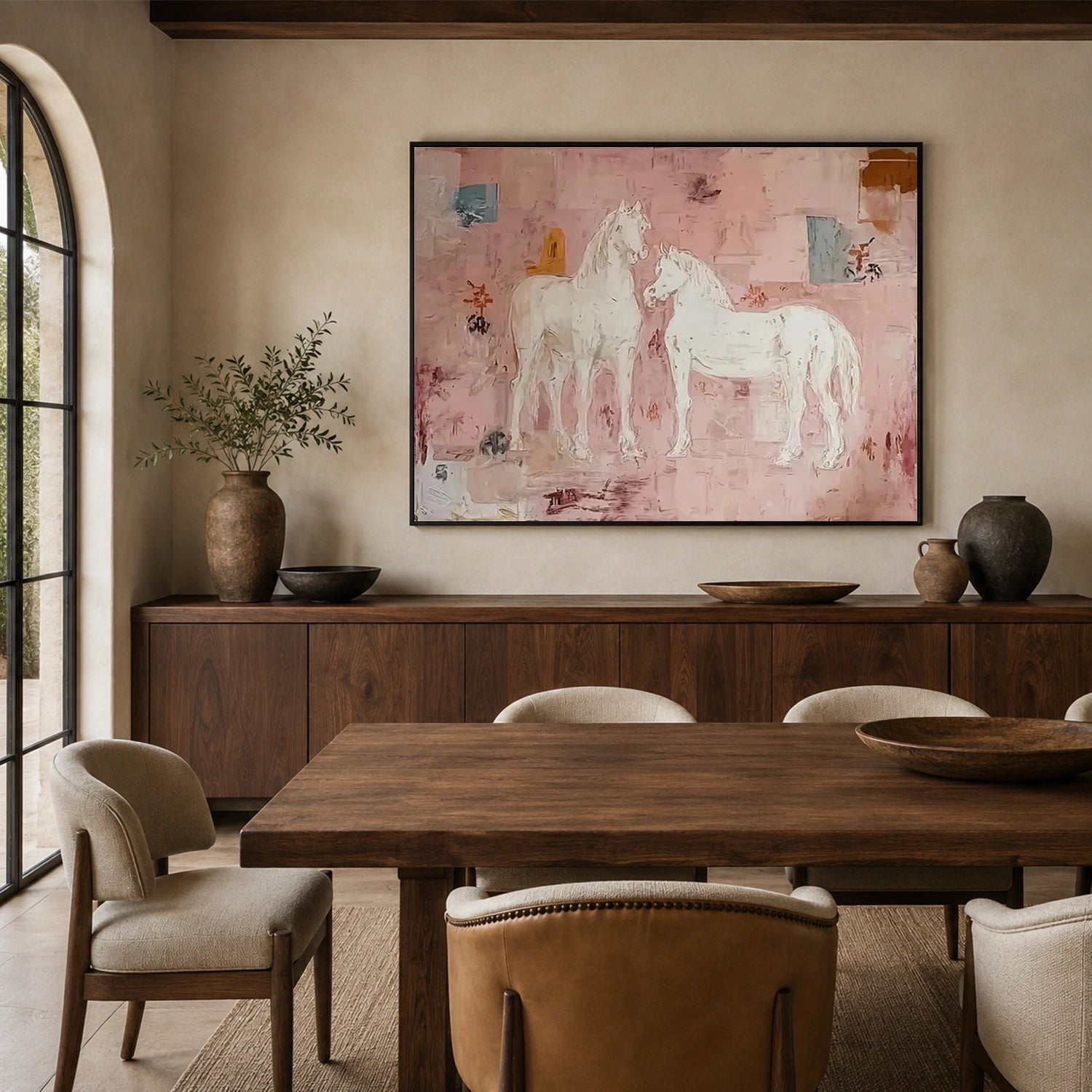 Abstract Animal Horse Canvas Art #DW158