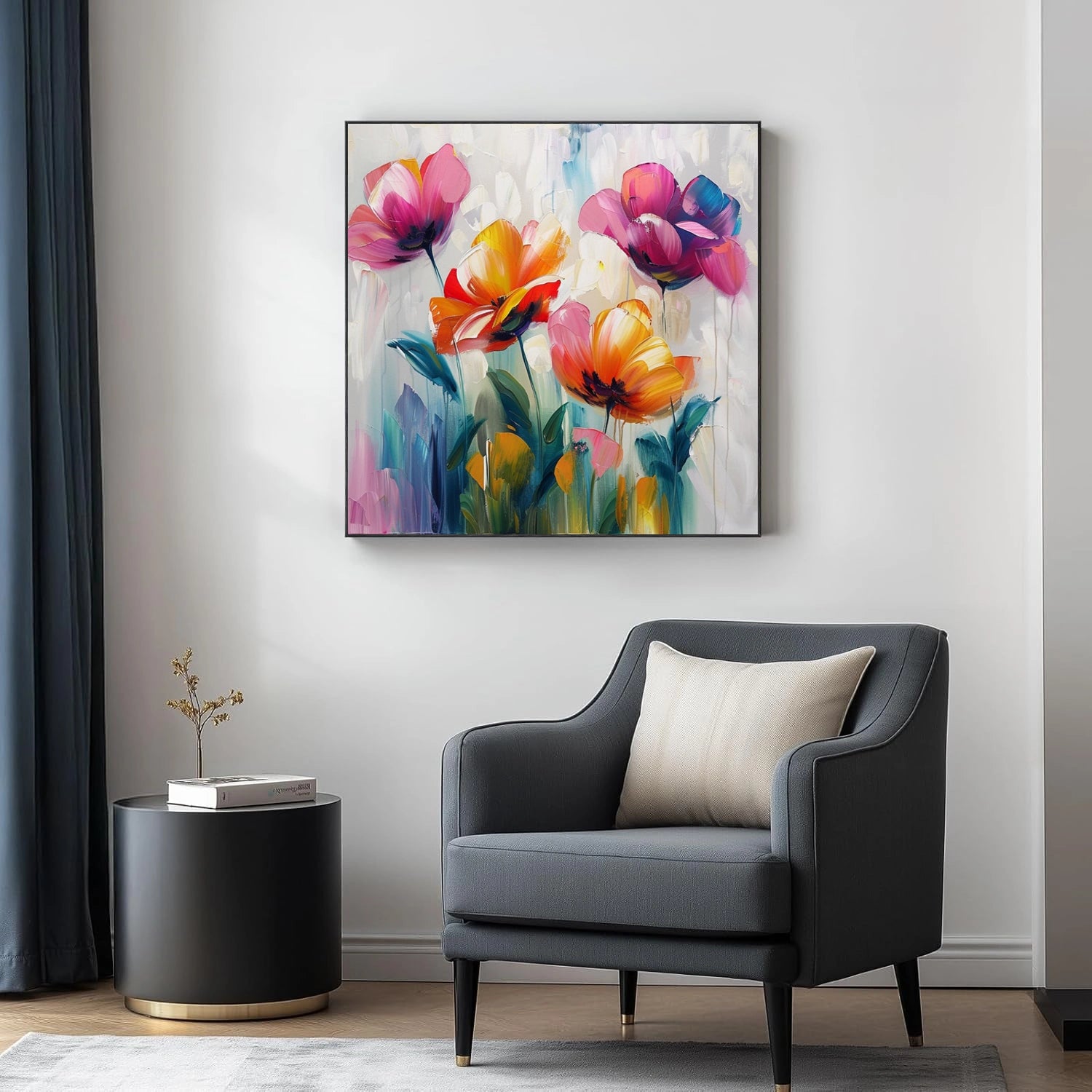 Abstract Flower And Tree Canvas Art #MF156