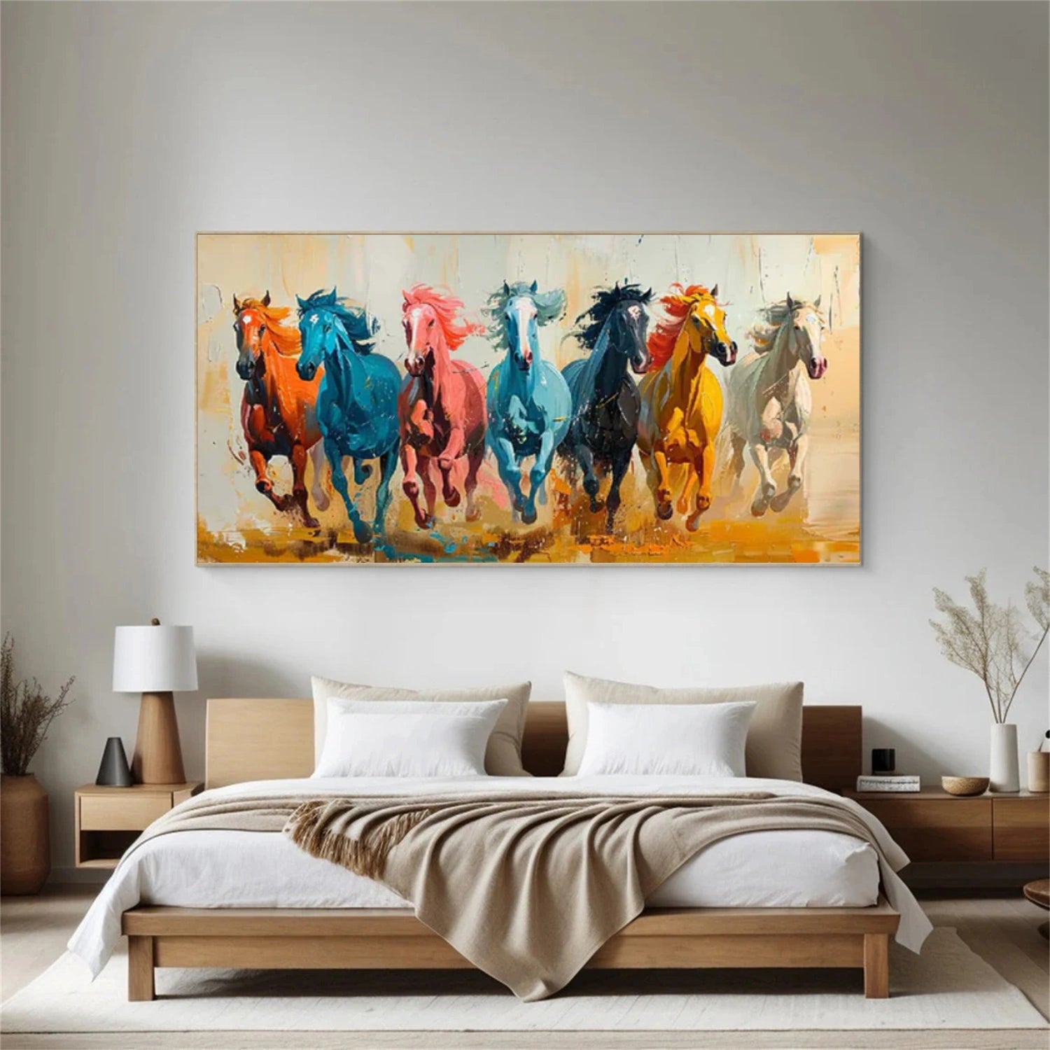 Abstract Animal Horse Canvas Art #DW131