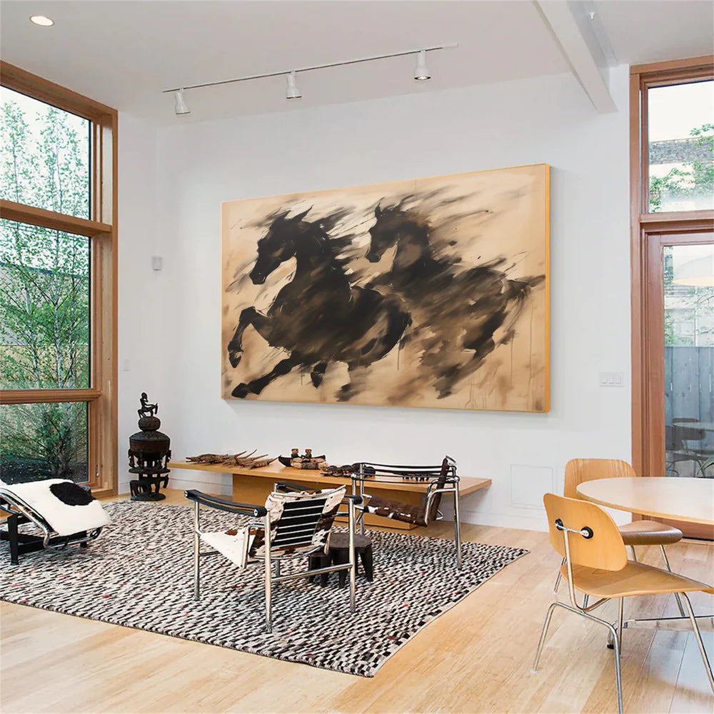 Abstract Animal Horse Canvas Art #DW052