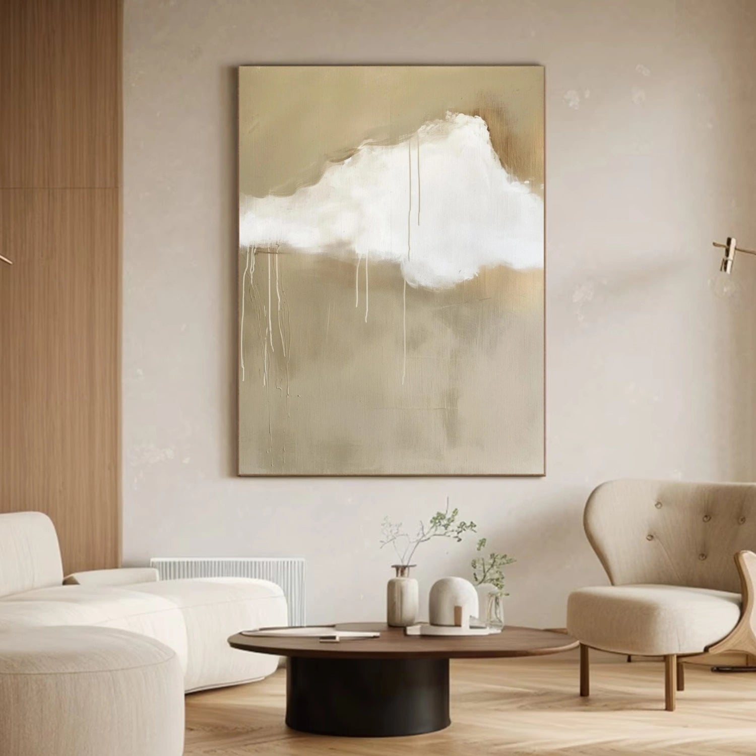 Minimalist Ocean And Sky Canvas Art #OC091