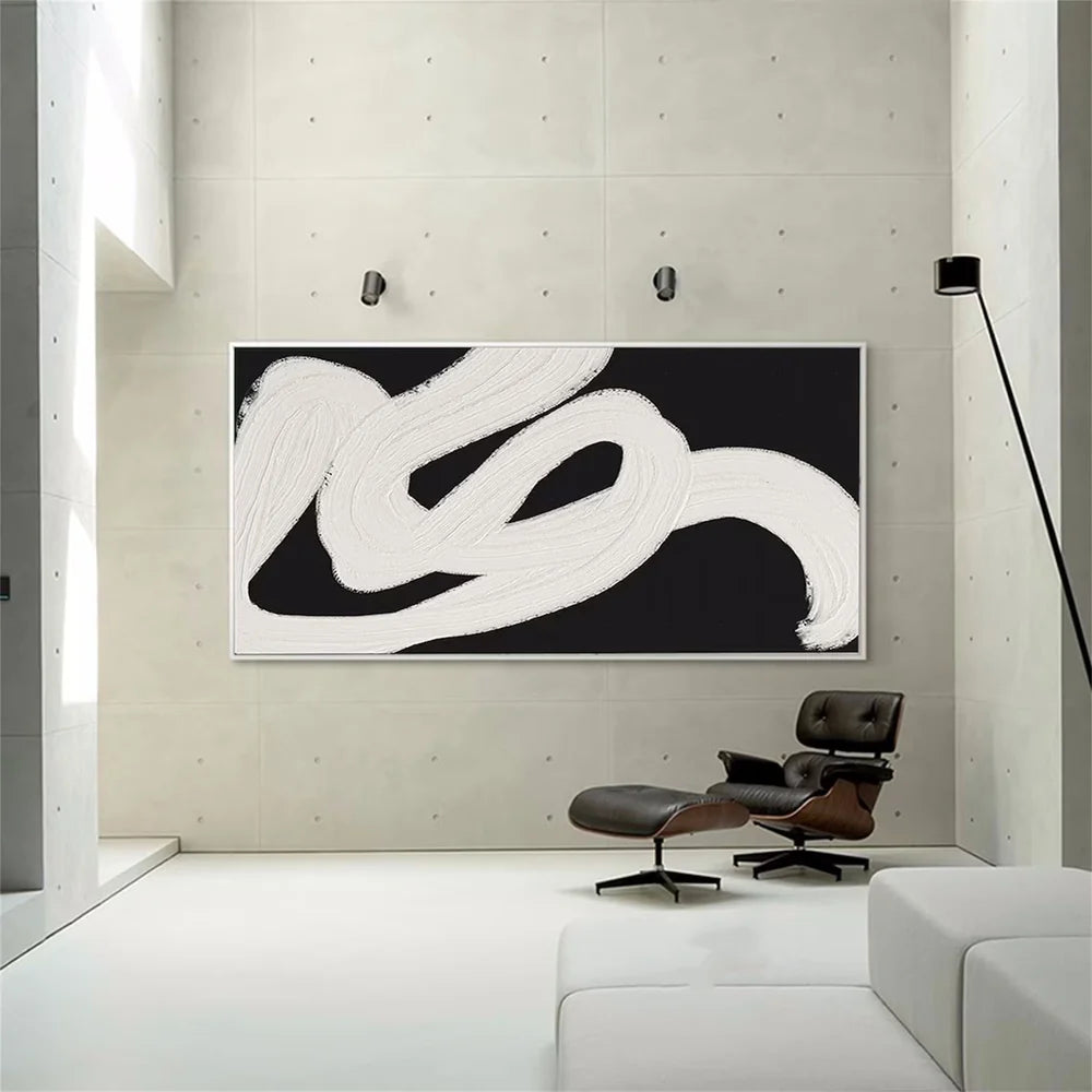 Black and White Minimalist Canvas Art #WZ051