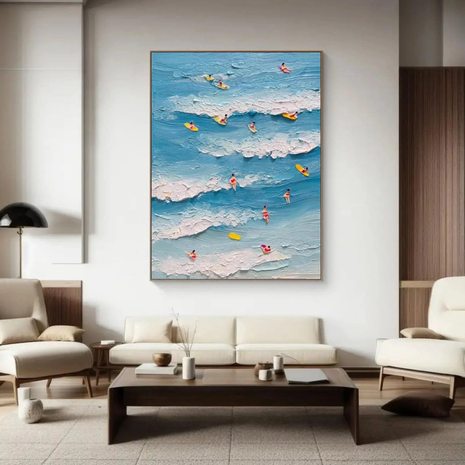 Surfing Sport Textured Canvas Painting #PB082