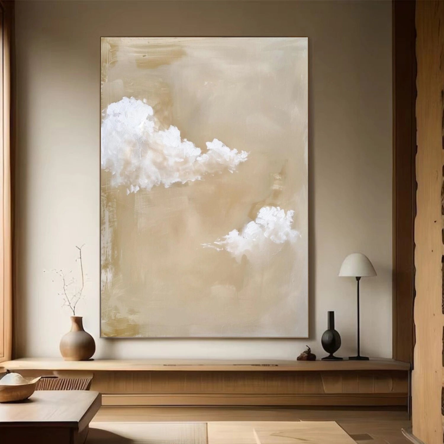 Minimalist Ocean And Sky Canvas Art #OC092