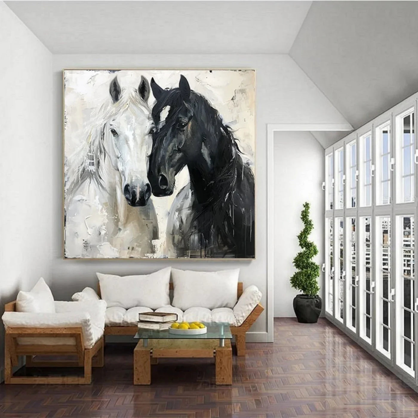 Abstract Animal Horse Canvas Art # DW054