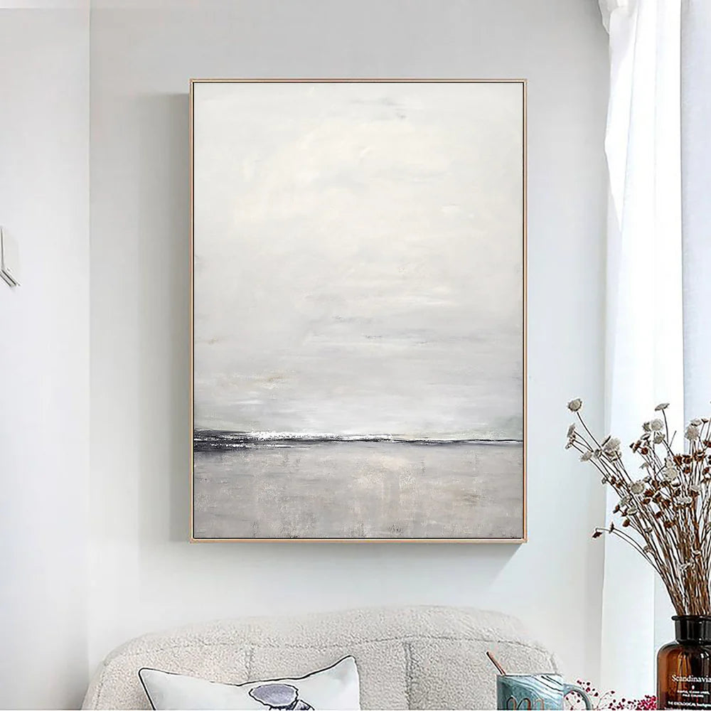 Minimalist Ocean And Sky Canvas Art #OC045