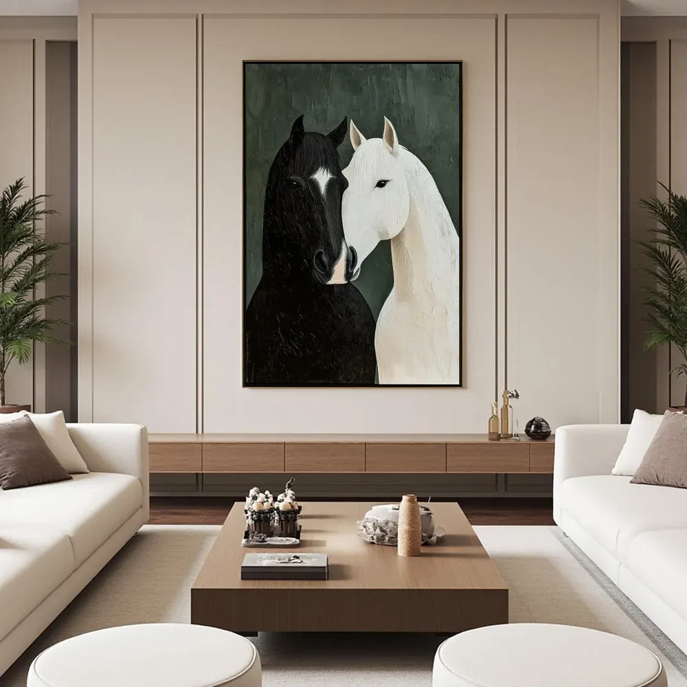 Abstract Animal Horse Canvas Art #DW025