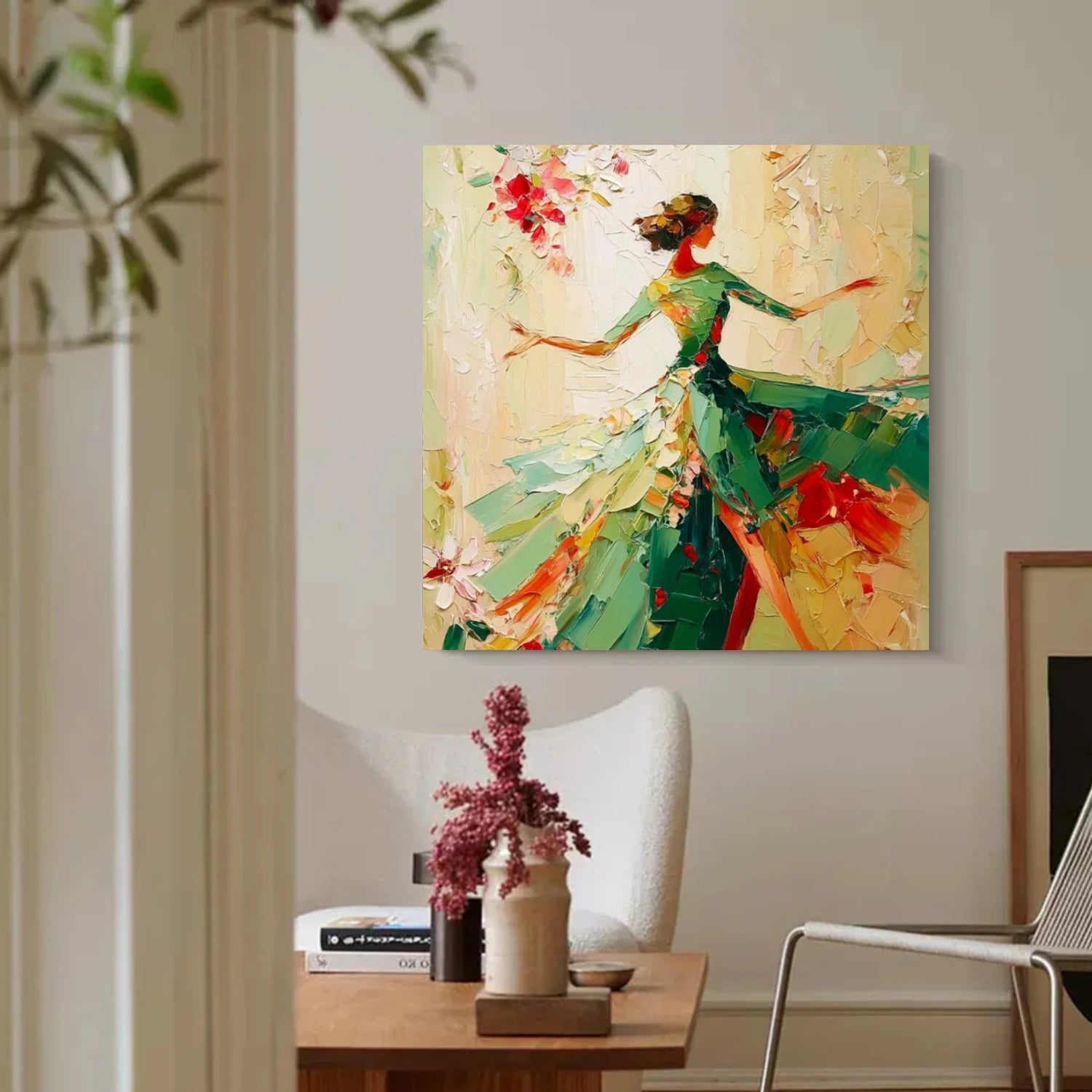 Colorful Abstract Portrait Textured Wall Art # LA031