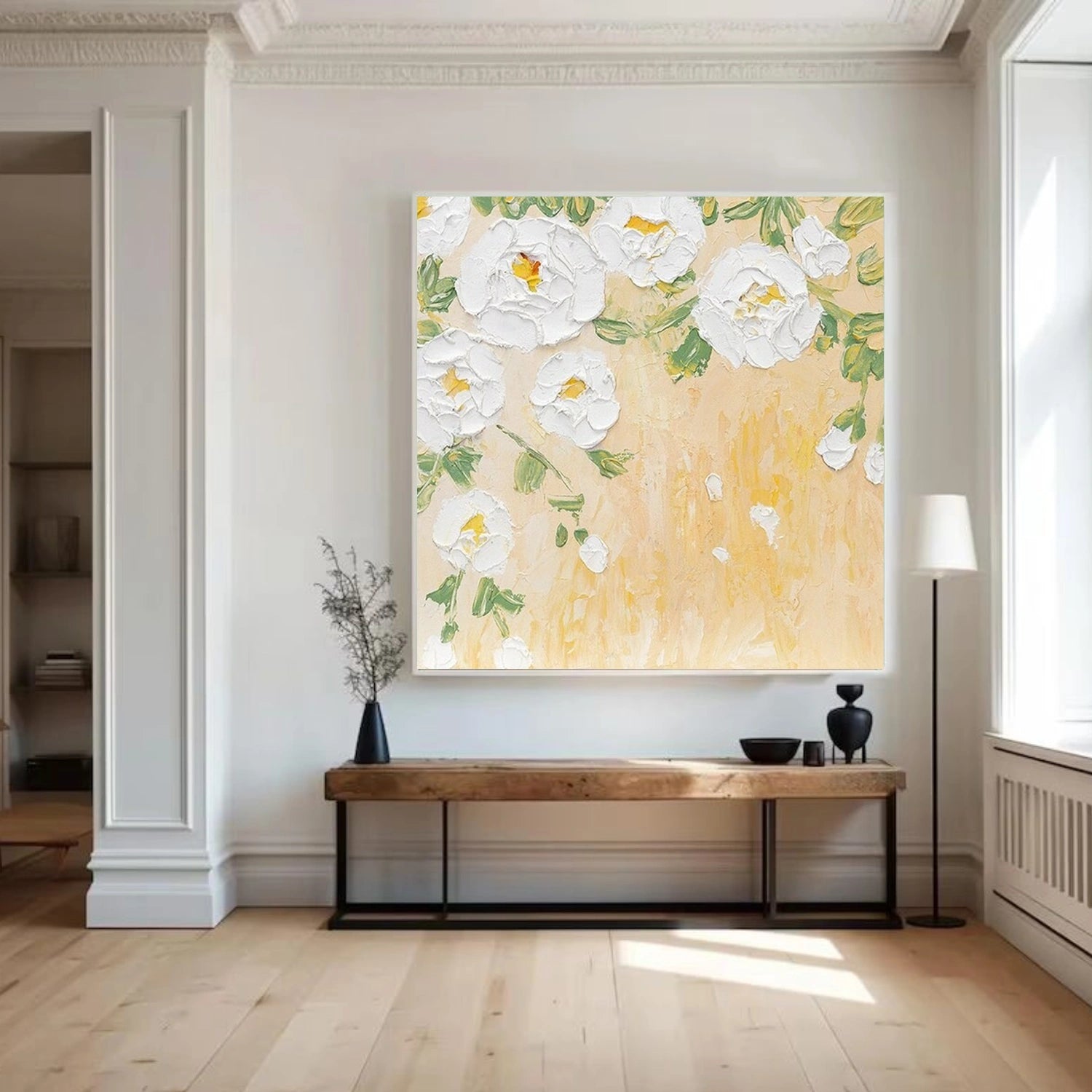 Abstract Flower And Tree Textured Canvas Art #MF197
