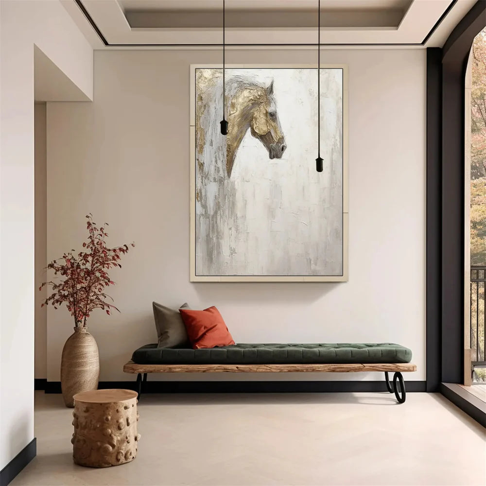 Abstract Animal Horse Canvas Art #DW016