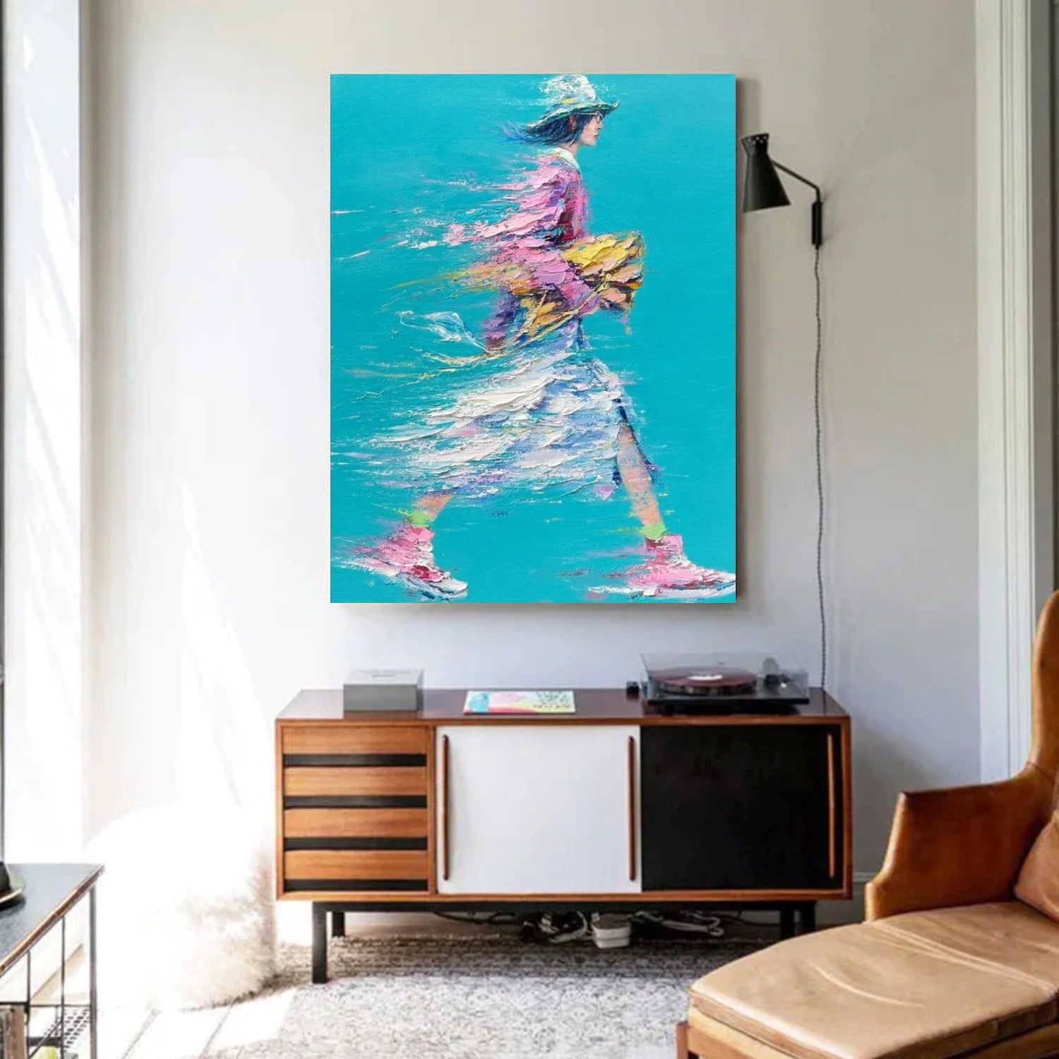 Abstract Portrait Textured Wall Art # LA033