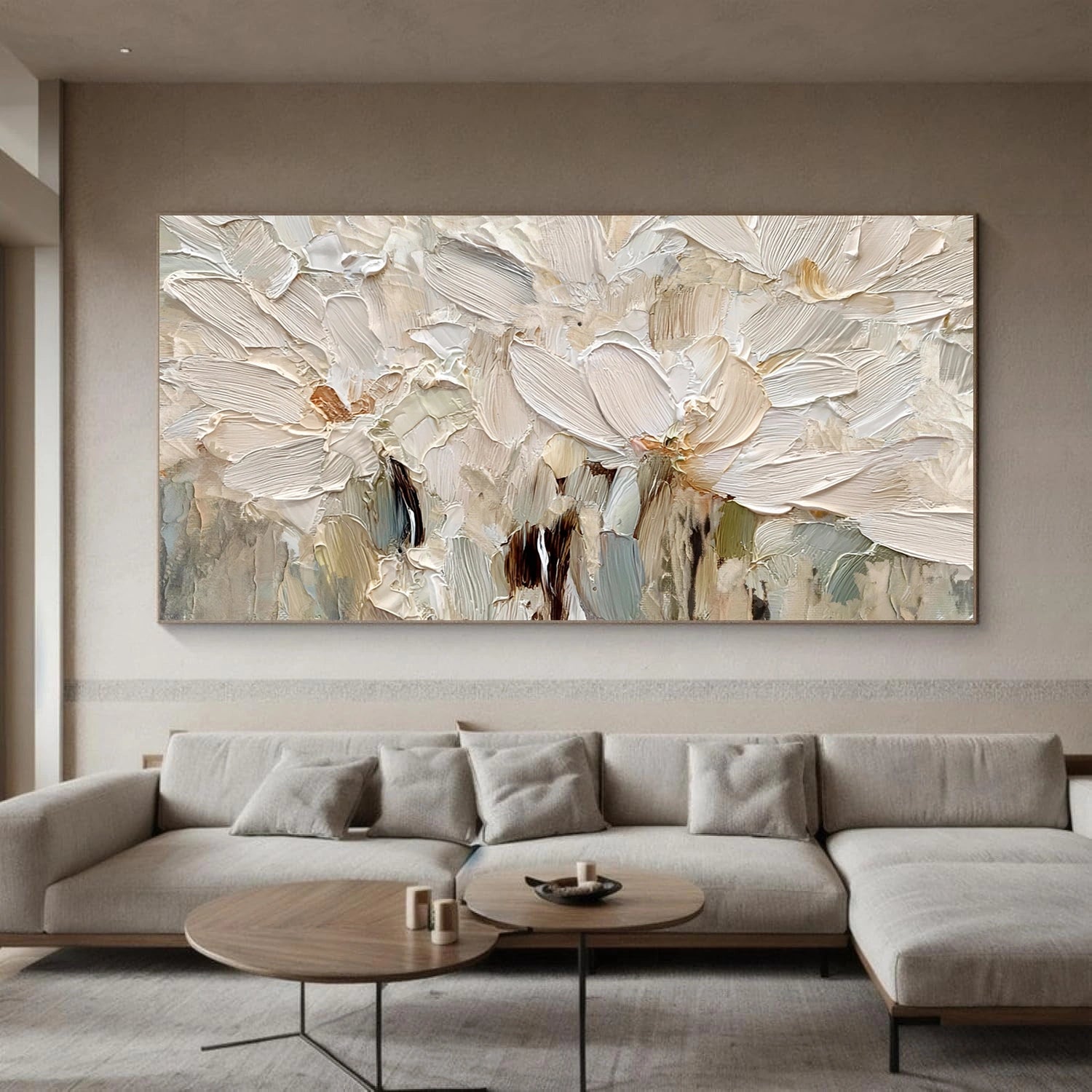 Abstract Flower And Tree Textured Canvas Art #MF180