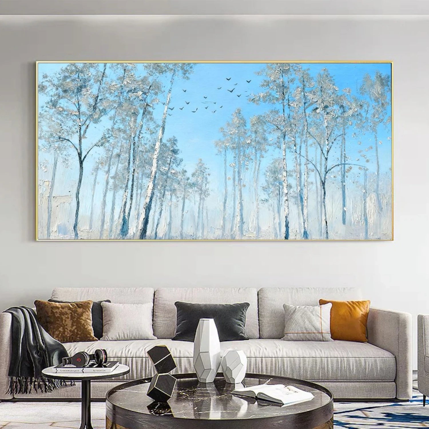 Abstract Flower And Tree Textured Canvas Art #MF106