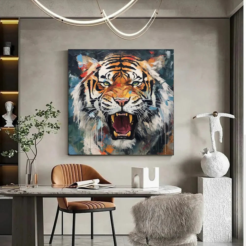 Colorful Abstract Animal Canvas Art #DW073