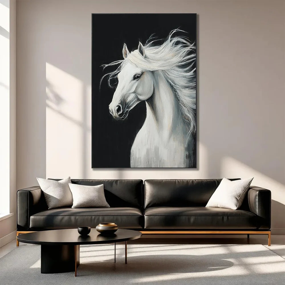Abstract Animal Horse Canvas Art #DW071
