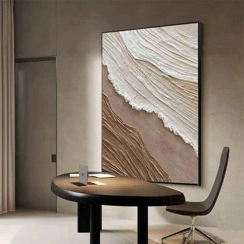 Minimalist Ocean And Sky Textured Canvas Art #OC025