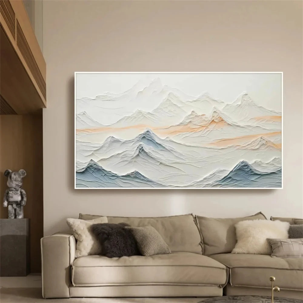Minimalist Mountain Textured Canvas Art #BT029