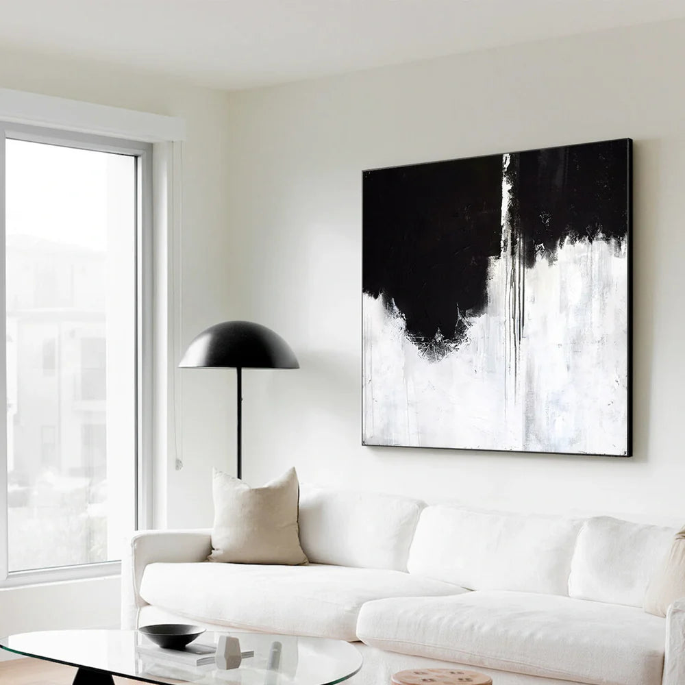 Black and White Minimalist Canvas Art #WZ011