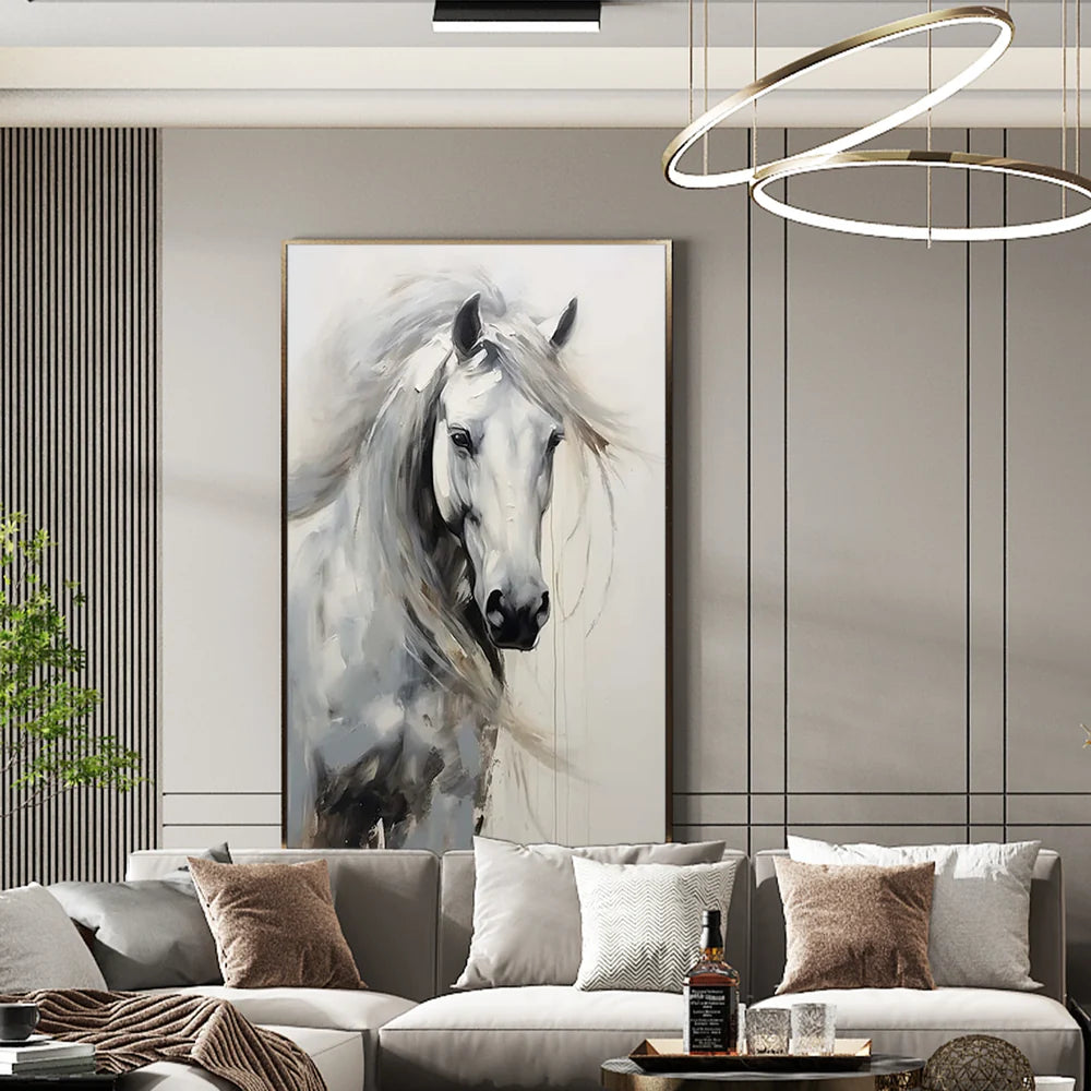Abstract Animal Horse Canvas Art #DW021