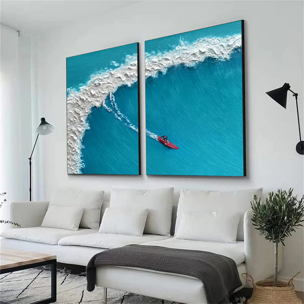 Surfing Sport Canvas Painting Set of 2 #PB018