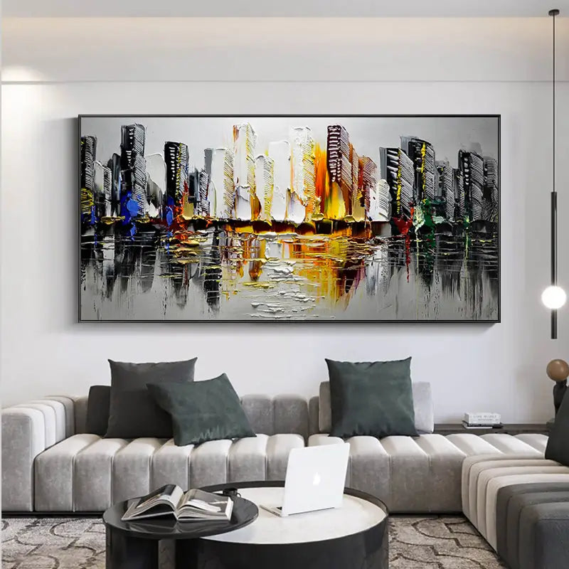 Abstract Urban Landscape Textured Painting #UL002
