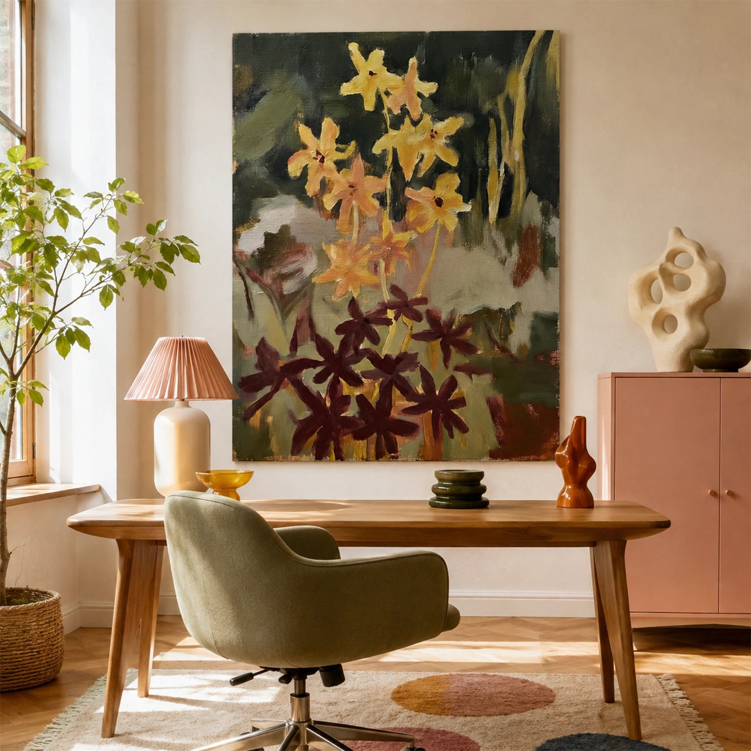 Abstract Flower Canvas Art #MF205