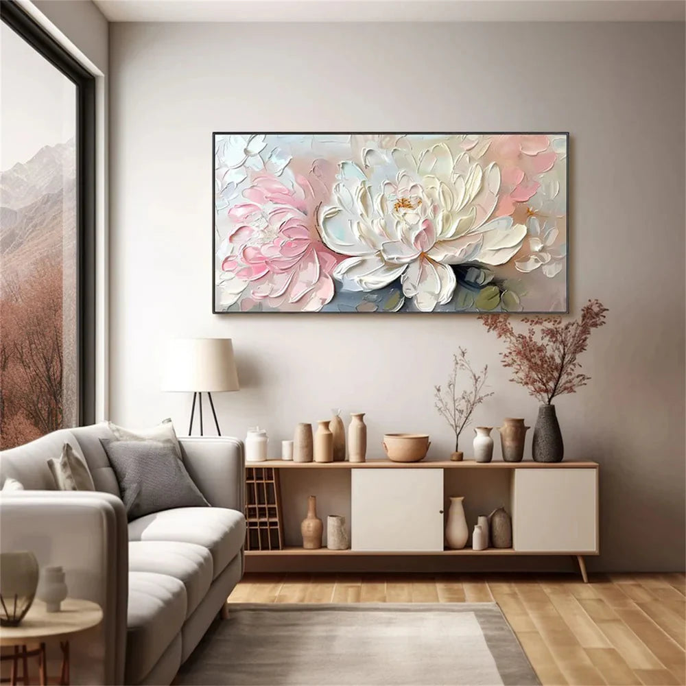 Abstract Flower And Tree Textured Canvas Art #MF005