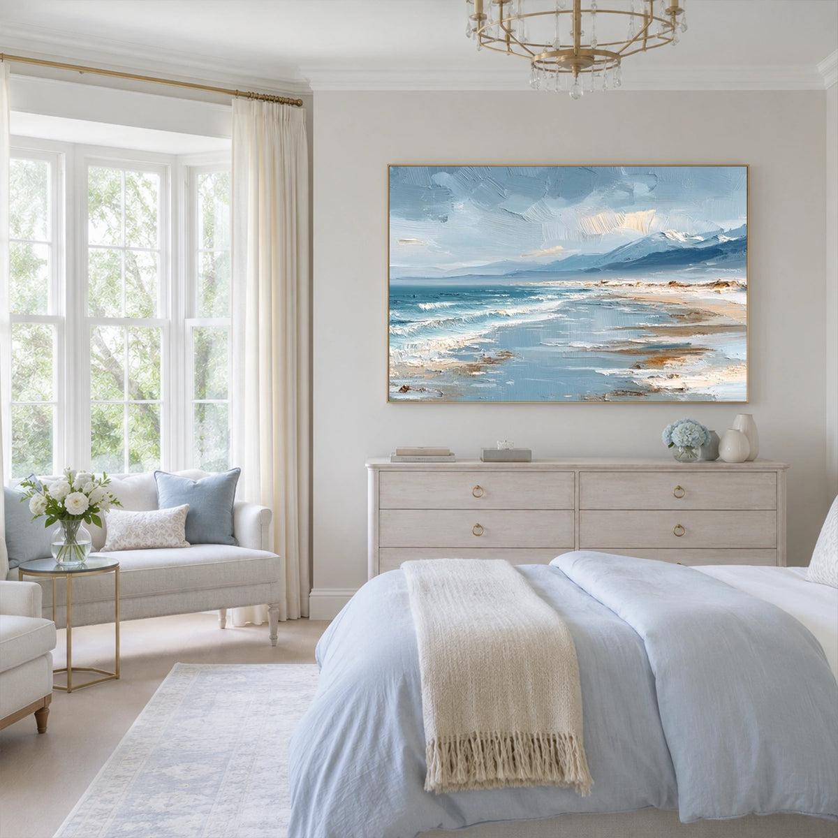 Abstract Ocean And Sky Canvas Art #OC234