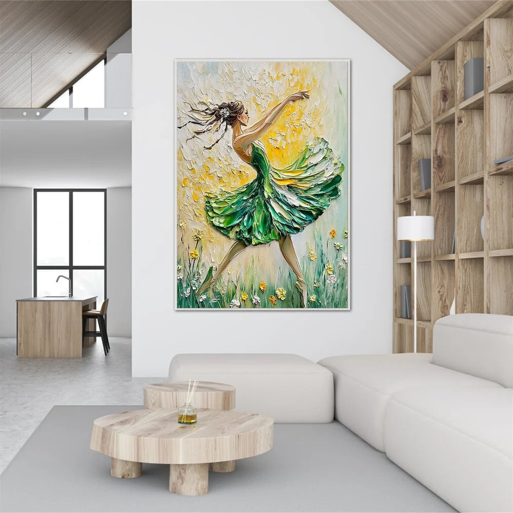 Colorful Abstract Portrait Textured Wall Art # LA019