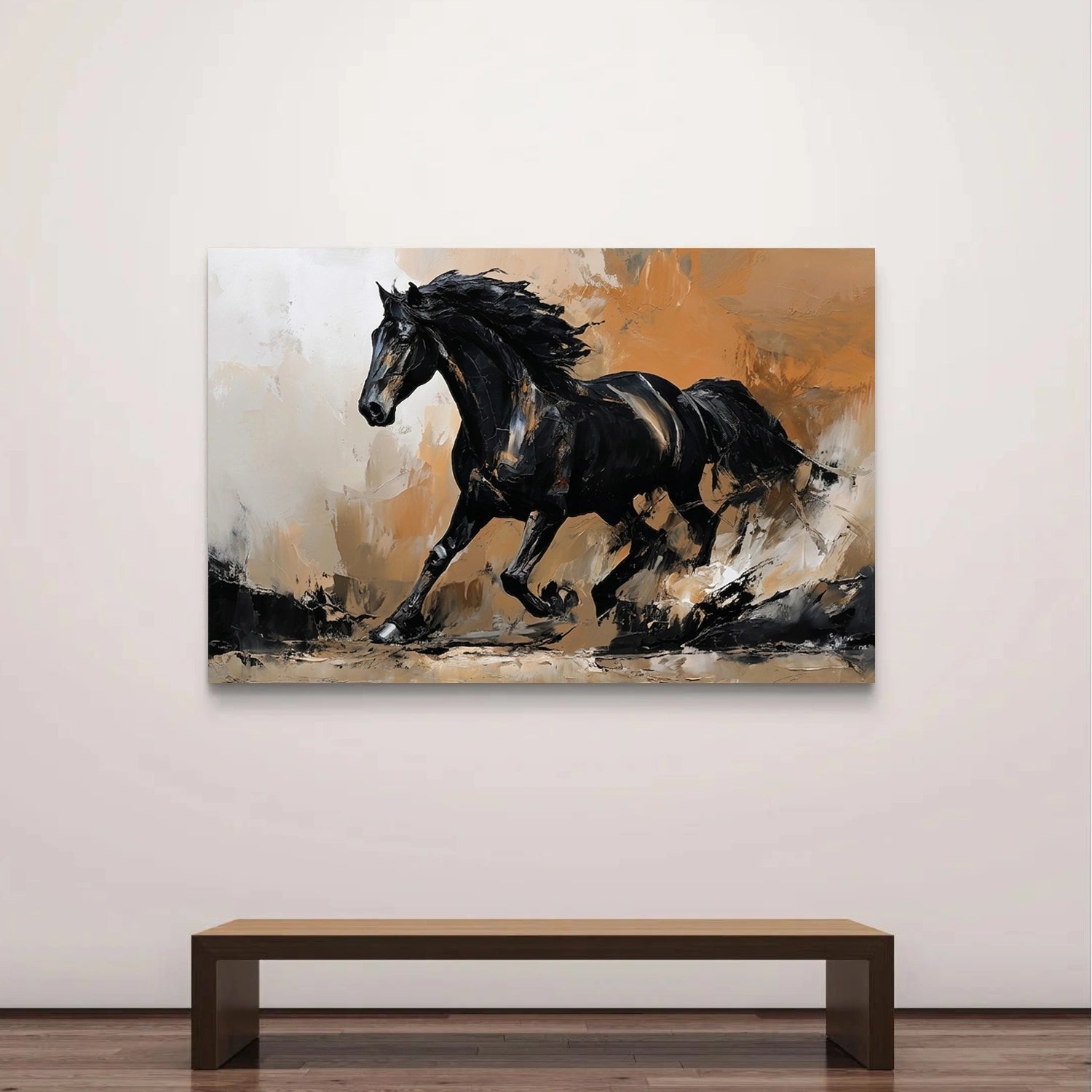 Abstract Animal Horse Canvas Art #DW136