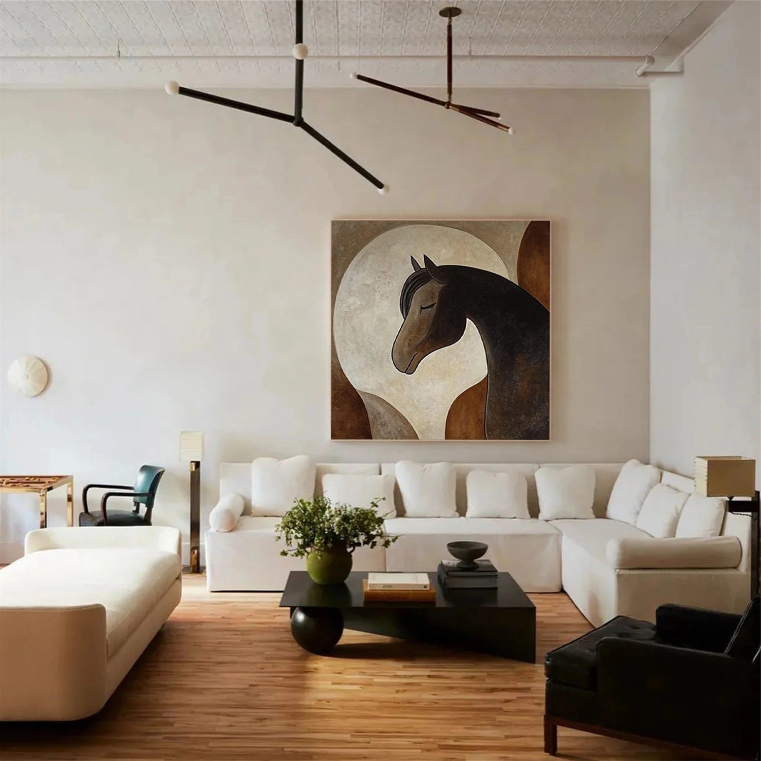 Abstract Animal Horse Canvas Art #DW137