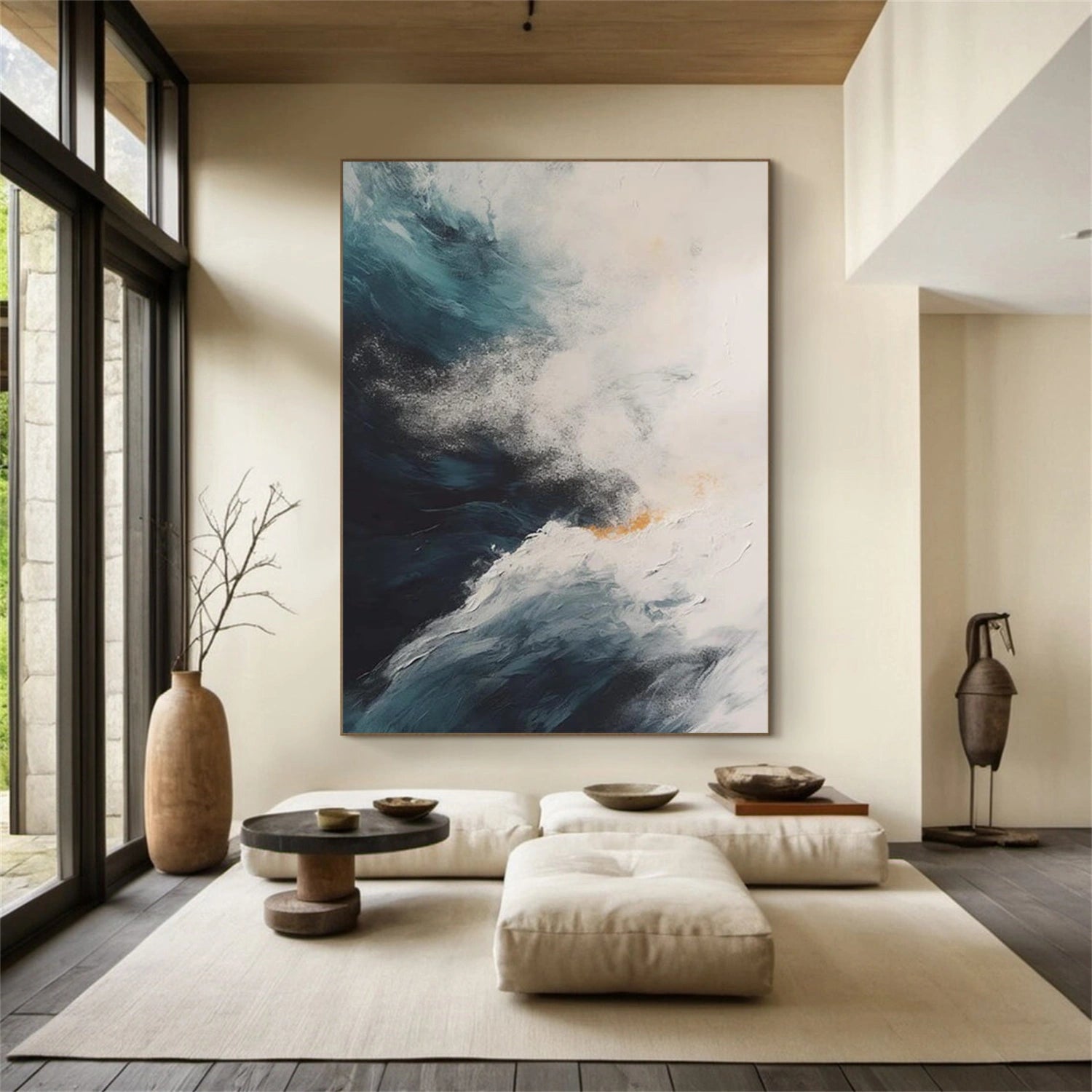 Abstract Ocean And Sky Canvas Art #OC172
