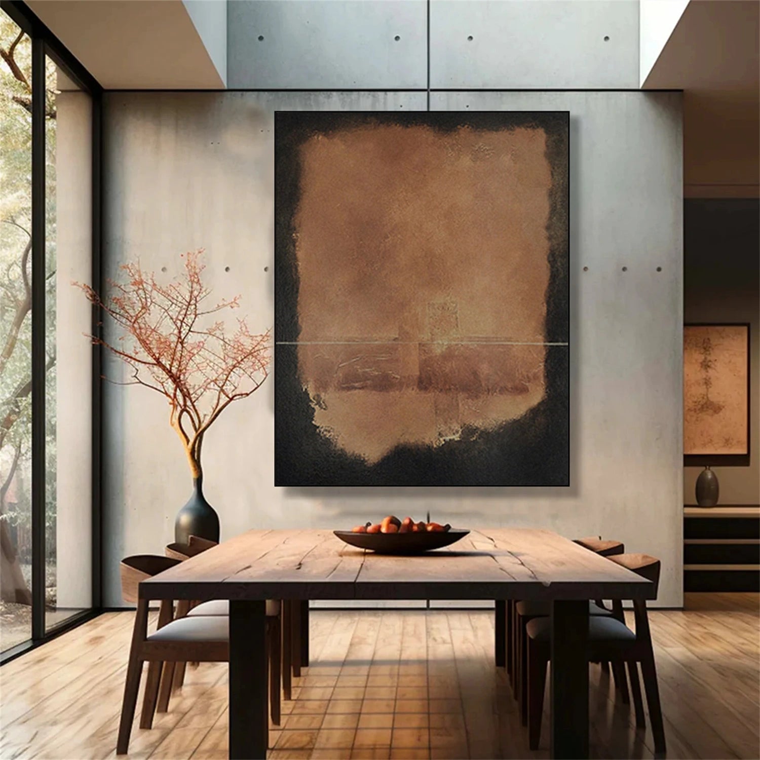 Brown and Black Wabi Sabi Wall Art #VS207