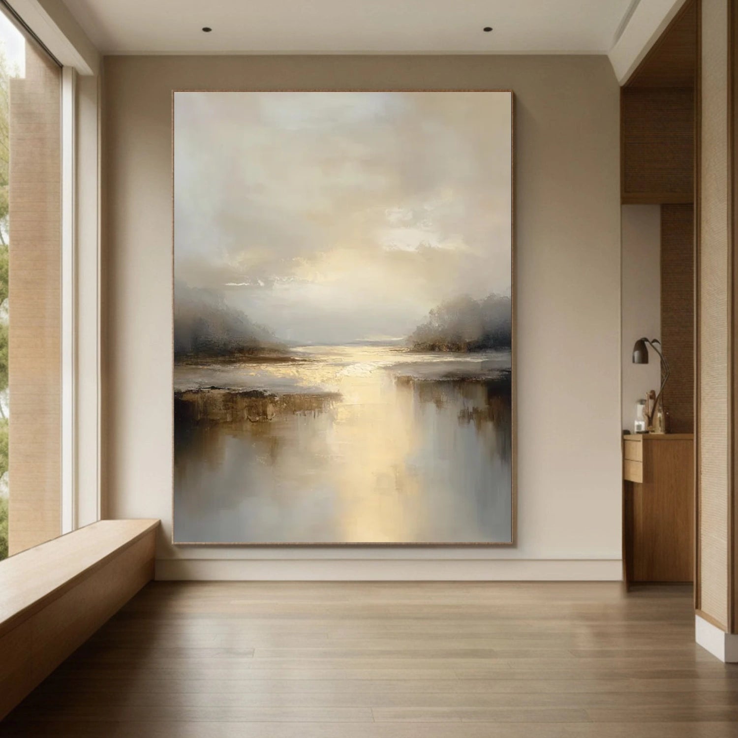 Abstract Ocean And Sky Canvas Art #OC098