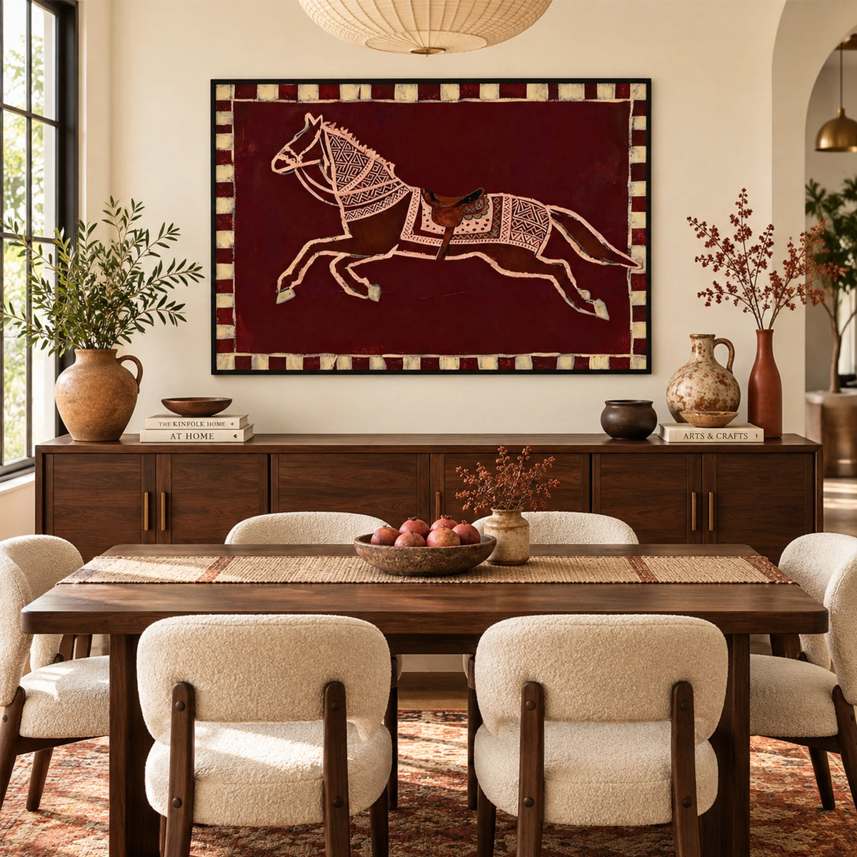 Abstract Animal Horse Canvas Art #DW160